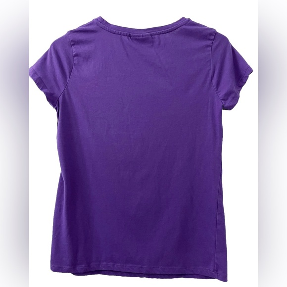 Purple Sugar Skull Graphic Tee Bobbie Brooks Medium Day of the Dead - Picture 5 of 9